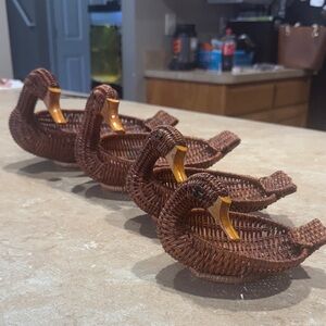Set of Woven Duck Baskets